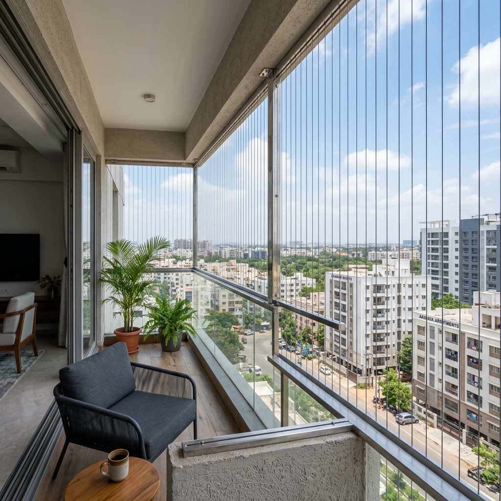 Invisible Grills Chennai Installation