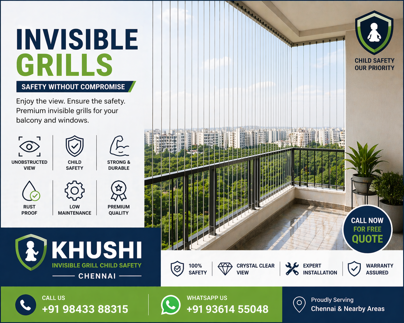 Invisible Grills Chennai