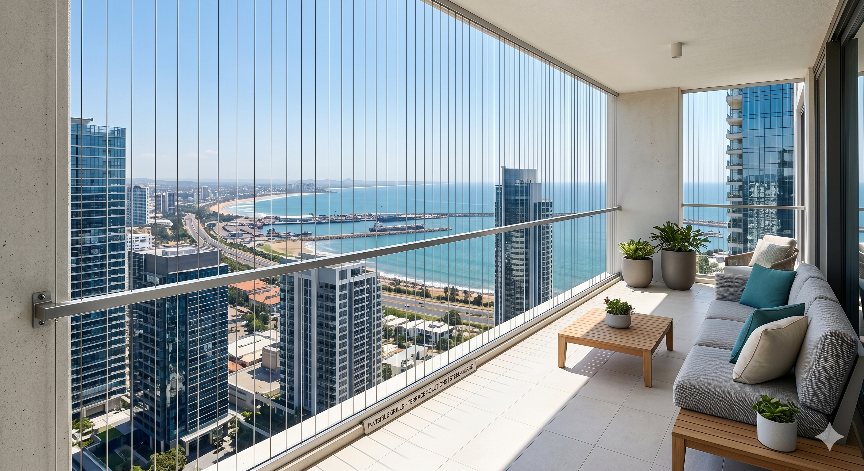 Terrace Invisible Grills